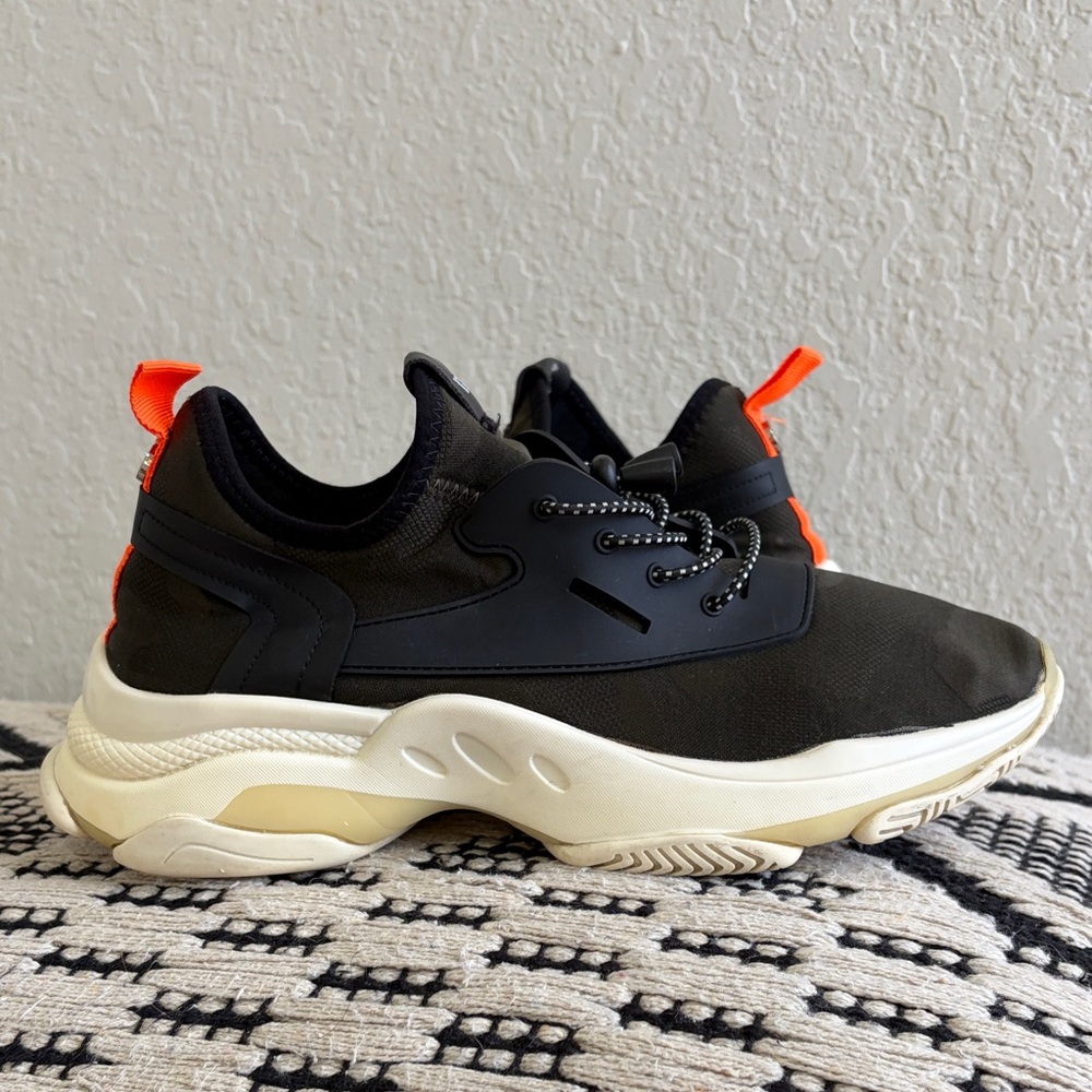Steve Madden Camo Black and Orange Sneakers